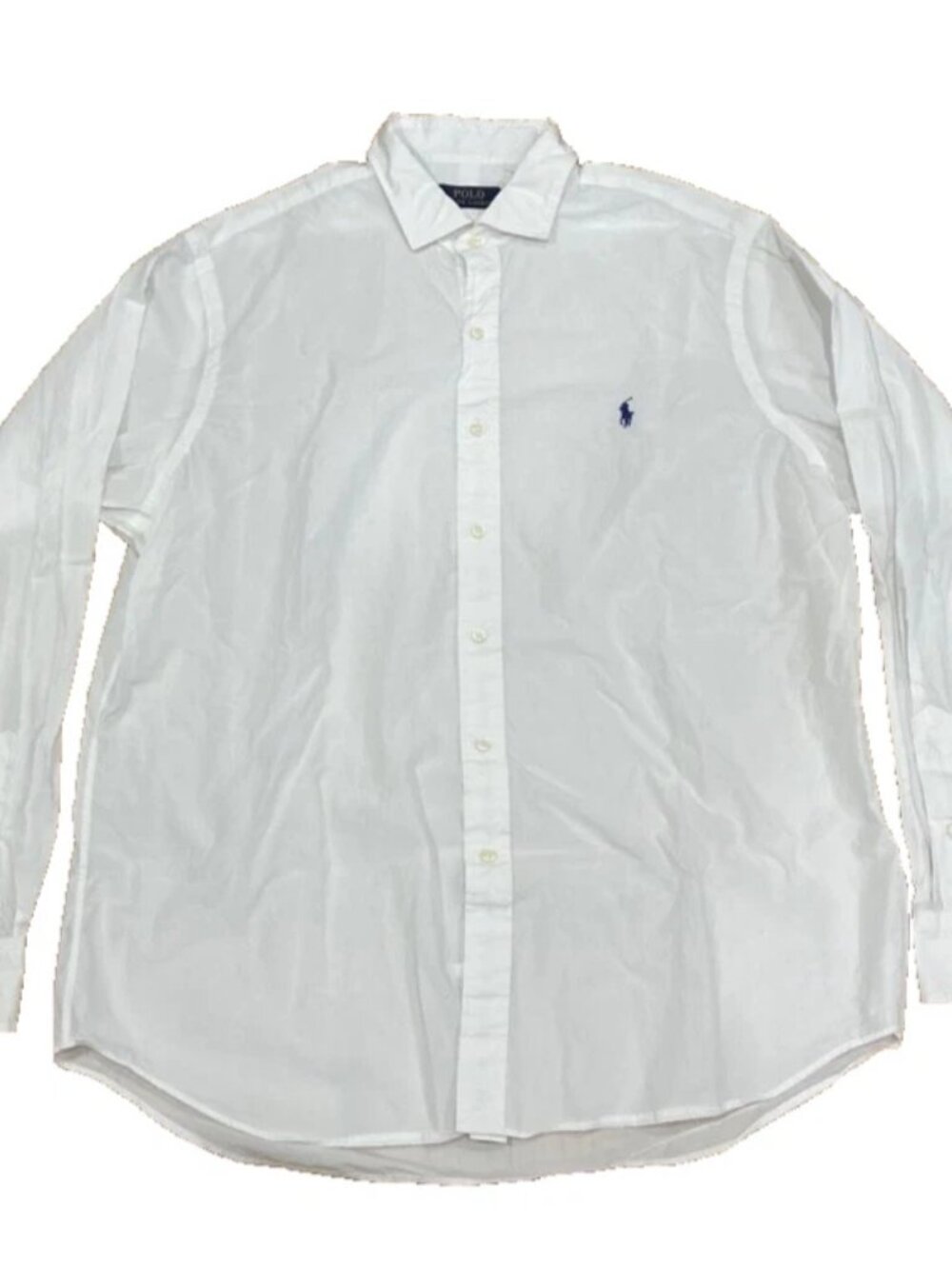 White Polo Ralph Lauren Long Sleeve Button Down Shirt Mens Pony Logo Size XL